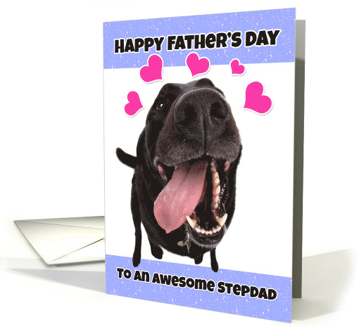 Happy Father's Day Awesome Stepdad Funny Dog card (1524816)