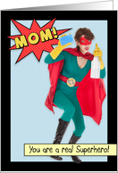 Happy Birthday Mom Superhero Humor card