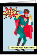 Happy Birthday Mother-in-Law Superhero Humor card