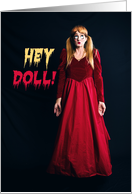 Happy Halloween Creepy Doll card