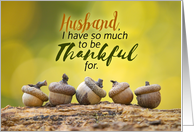 Happy Thanksgiving Husband Fall Acorns card