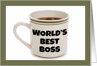 Happy Boss’s Day World’s Best Boss Coffee Mug card