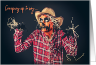 Happy Halloween Creepy Scarecrow card