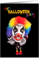 Happy Halloween Birthday Creepy Clown Humor card