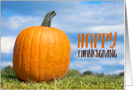 Happy Thanksgiving For Anyone Pumpkin Outdoors card