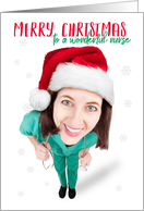 Merry Christmas to a Wonderful Nurse Humor card