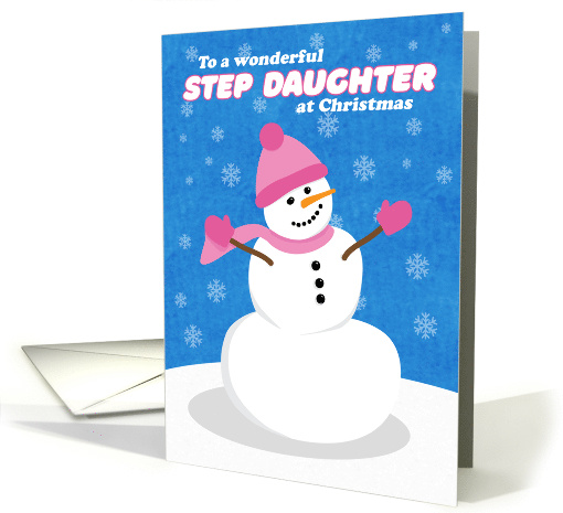Merry Christmas Step Daughter Cute Snowman card (1549734)