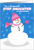 Merry Christmas Step Daughter Cute Snowman card