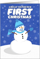 Merry Christmas Great Nephew’s First Cute Snowman card