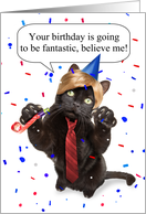 Happy Birthday For Anyone Trump Cat Humor card