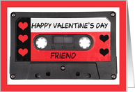 Happy Valentine’s Day Friend Mix Tape Humor card