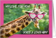 Happy Valentine’s Day For Anyone Funny Giraffe Humor card