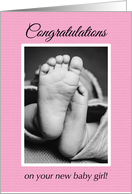 Congratulations on your New Baby Girl card