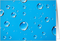 Water Droplets Photograph Blank Inside card
