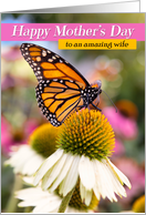 Happy Mother’s Day Wife Beautiful Monarch Butterfly card