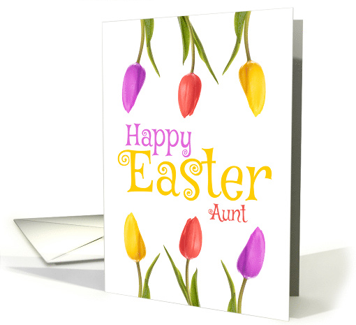 Happy Easter Aunt Pretty Tulips card (1561756)