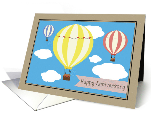 Happy Anniversary Hot Air Balloons card (1562518)