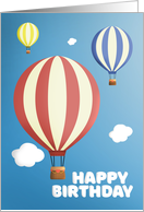 Happy Birthday For Anyone Hot Air Balloons card