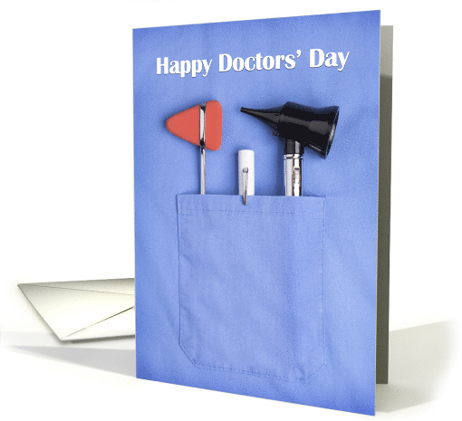 Happy Doctors' Day Doctor's Scrub Pocket card (1562752)