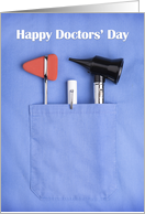 Happy Doctors’ Day Doctor’s Scrub Pocket card