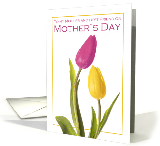 Happy Mother's Day Mother and Best Friend Beautiful Tulips card