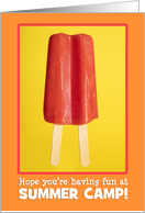 Thinking of You at Summer Camp Ice Pop card