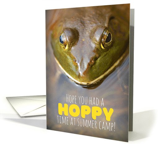 Welcome Home From Summer Camp Funny Frog Humor card (1573064)