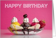 Happy Birthday Banana Split card