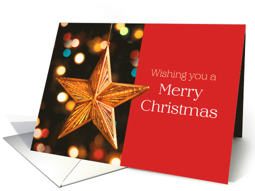 Merry Christmas For Anyone Star Ornament card (1580908)