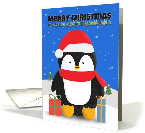 Merry Christmas Special Great Great Granddaughter Penguin... (1588634)