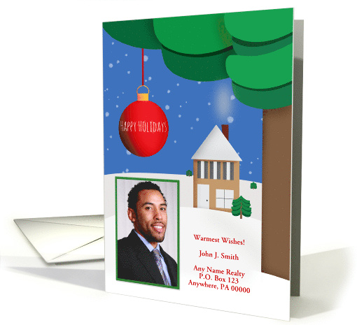 Happy Holidays From Real Estate Agent Custom Picture card (1589228)