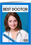 Happy Doctor’s Day Custom Photo Magazine Cover card