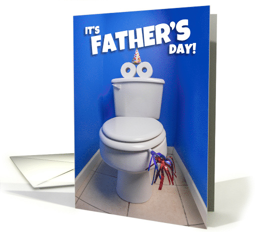 Happy Father's Day Funny Toilet Face Humor card (1616942)