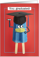 Congratulations Graduate Ice Pop in Coronavirus Face Mask Humor card