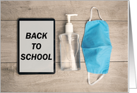 Back To School Online Hand Sanitizer Coronavirus Pandemic card