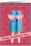 Happy Valentine’s Day Cute Ice Pop Humor card