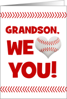Happy Valentine’s Day Grandson From Both Baseball Heart card