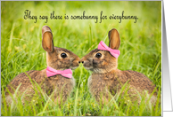 Happy Easter Love Bunnies Romance card