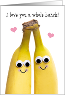 I Love You Romance Banana Humor card