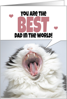 Happy Father’s Day Cat Shouting Humor card