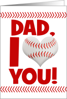 Happy Fathers Day Dad Baseball Theme card
