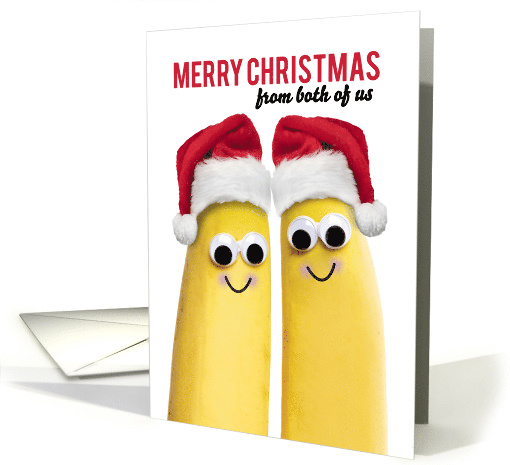 From Both of Us Merry Christmas Funny Banana Couple card (1690470)