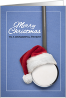 Merry Christmas to a Wonderful Patient Stethoscope in Santa Hat card