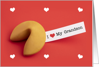 Happy Valentine’s Day I Love My Grandson Fortune Cookie card