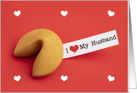 Happy Anniversary I Love My Husband Fortune Cookie card