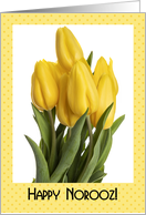 Happy Norooz Yellow Tulip Bouquet card