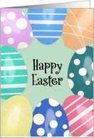 Happy Easter For Anyone Decorated Easter Eggs Illustration card