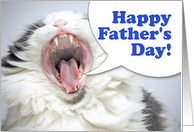 Happy Father’s Dad Funny Cat Shouting Humor card