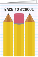 Back To School Pencil Illustration card