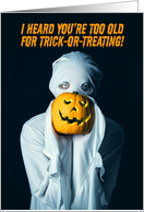 Happy Halloween Getting Older Ghost Pumpkin Humor card